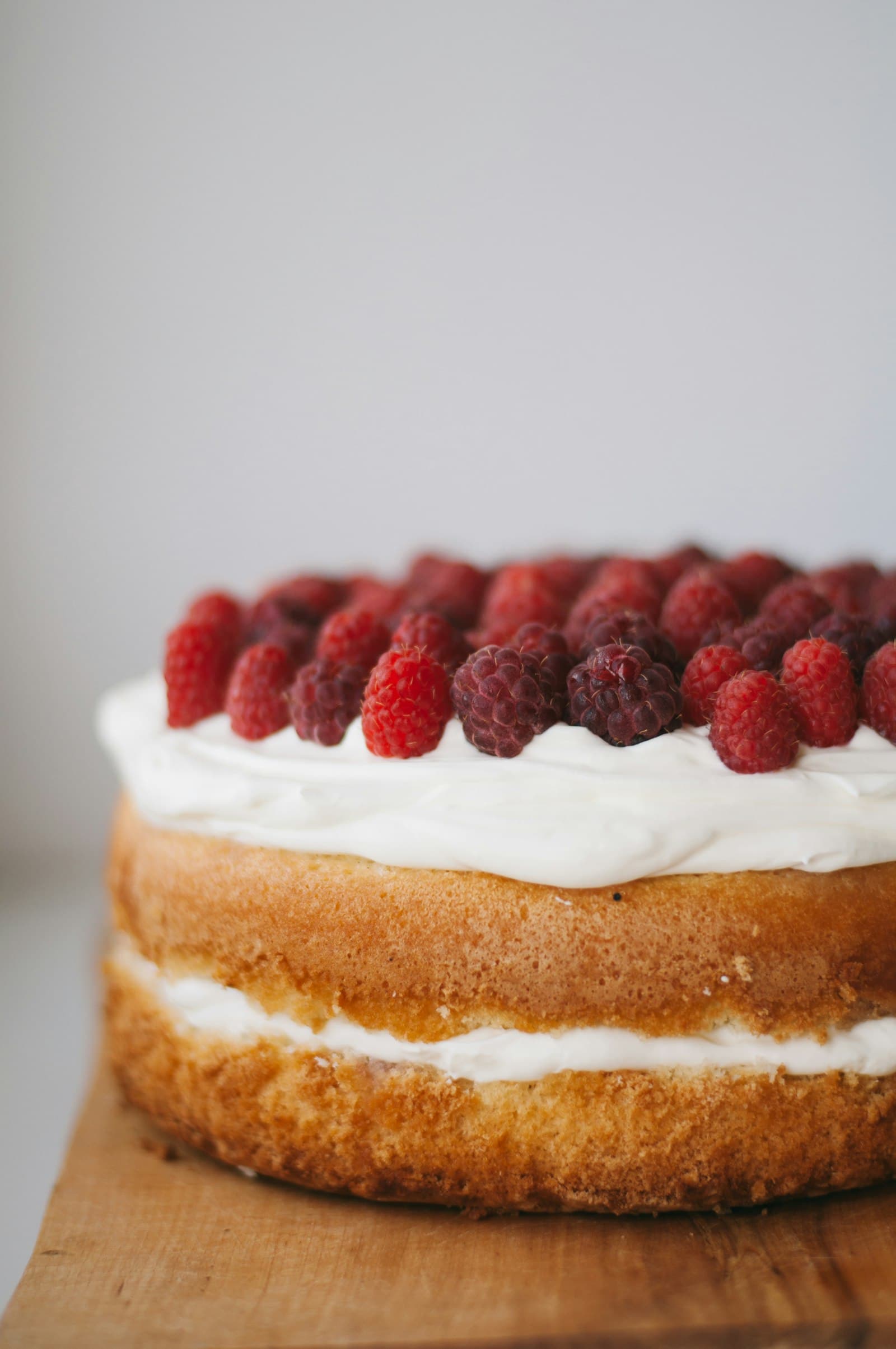 A freshly baked homemade cake